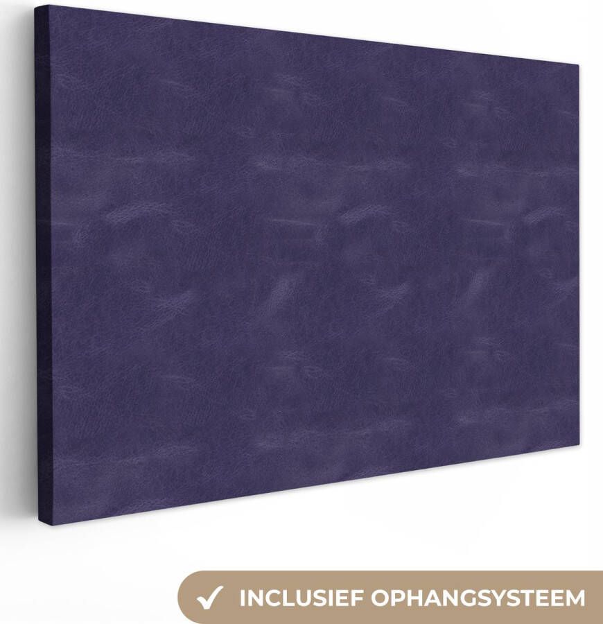 OneMillionCanvasses Canvas Schilderij Leer Structuur Dierenhuid 120x80 cm Wanddecoratie - Foto 1