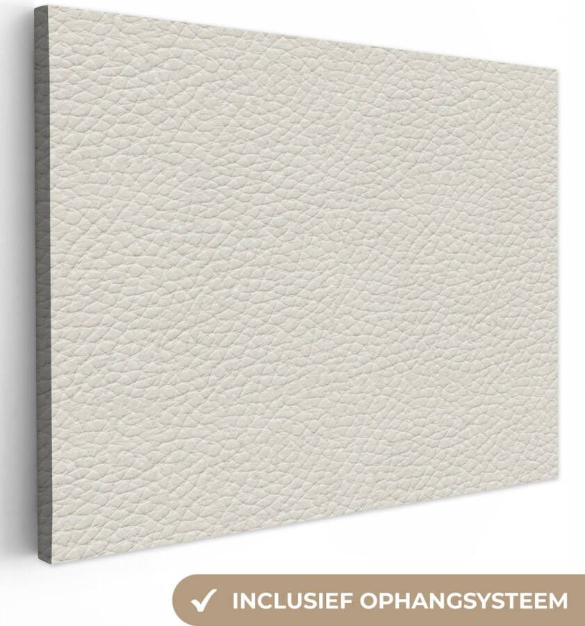 OneMillionCanvasses Canvas Schilderij Leer Structuur Dierenhuid 160x120 cm Wanddecoratie XXL