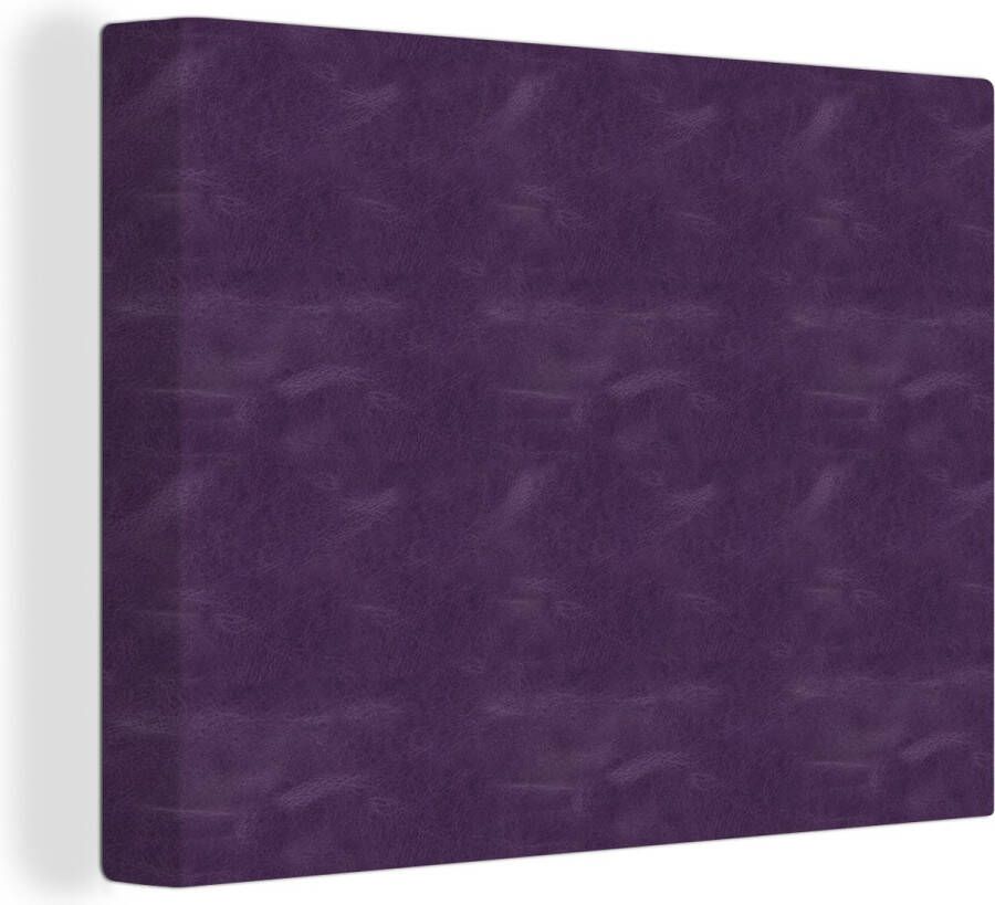 OneMillionCanvasses Canvas Schilderij Leer Structuur Dierenhuid 80x60 cm Wanddecoratie