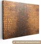 OneMillionCanvasses Canvas Schilderij Leer Structuur Dierenhuid 80x60 cm Wanddecoratie - Thumbnail 2