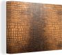 OneMillionCanvasses Canvas Schilderij Leer Structuur Dierenhuid 80x60 cm Wanddecoratie - Thumbnail 1