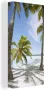 OneMillionCanvasses Canvas Schilderij Palmboom Hangmat Zand 20x40 cm Wanddecoratie - Thumbnail 1