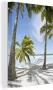 OneMillionCanvasses Canvas Schilderij Palmboom Hangmat Zand 60x90 cm Wanddecoratie - Thumbnail 1
