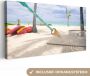 OneMillionCanvasses Canvas Schilderij Strand Boot Hangmat 40x20 cm Wanddecoratie - Thumbnail 2