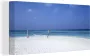 OneMillionCanvasses Canvas Schilderij Strand Hangmat Lucht 40x20 cm Wanddecoratie - Thumbnail 1