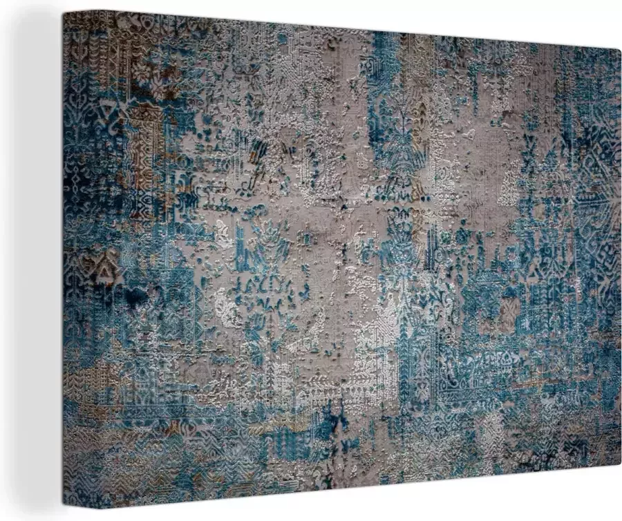 OneMillionCanvasses Canvas Schilderij Tapijt Woonkamer Vloerkleed Patronen 60x40 cm Wanddecoratie