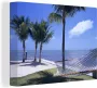 OneMillionCanvasses Canvas Schilderij Zee Hangmat Palmboom 40x30 cm Wanddecoratie - Thumbnail 1