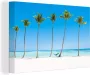 OneMillionCanvasses Canvas Schilderij Zee Palmbomen Hangmat 120x80 cm Wanddecoratie - Thumbnail 1