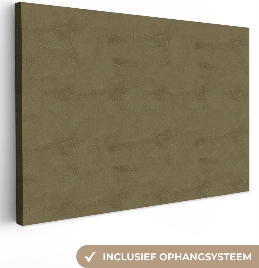 OneMillionCanvasses Canvas Schilderij Leer Structuur Dierenhuid 30x20 cm Wanddecoratie