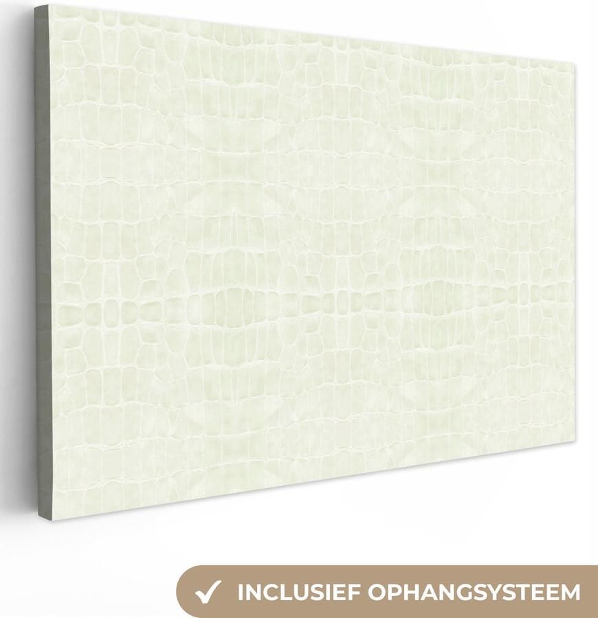 OneMillionCanvasses Canvas schilderij 150x100 cm Wanddecoratie Inductie beschermer Leer Structuur Dierenhuid Muurdecoratie woonkamer Slaapkamer decoratie Kamer accessoires Schilderijen - Foto 2