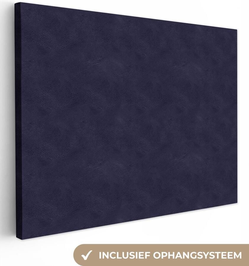 OneMillionCanvasses Canvas Schilderij Inductie beschermer Leer Blauw Dierenhuid 120x90 cm Wanddecoratie - Foto 2