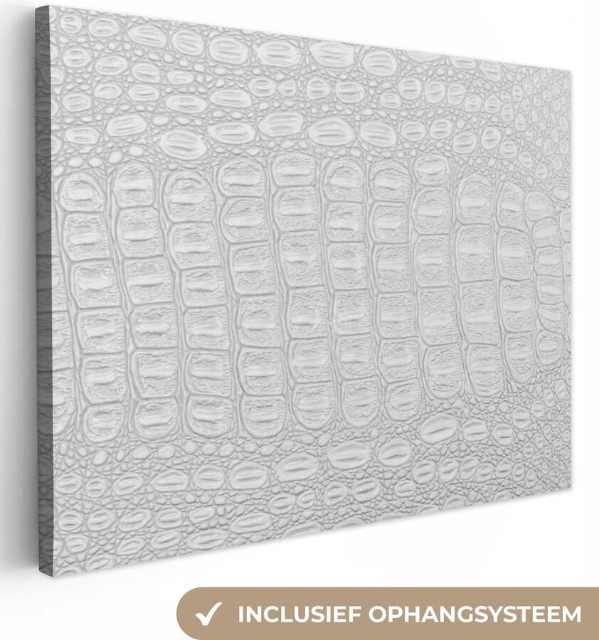 OneMillionCanvasses Canvas Schilderij Inductie beschermer Leer Structuur Dierenhuid 80x60 cm Wanddecoratie - Foto 7