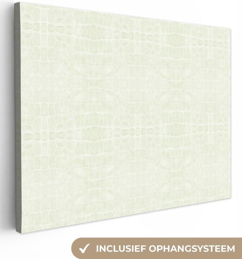 OneMillionCanvasses Canvas schilderij 160x120 cm Wanddecoratie Inductie beschermer Leer Structuur Dierenhuid Muurdecoratie woonkamer Slaapkamer decoratie Kamer accessoires Schilderijen