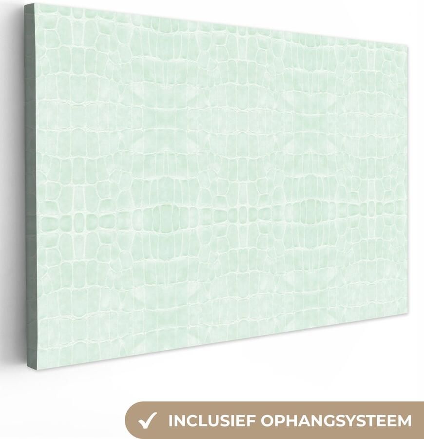 OneMillionCanvasses Canvas schilderij 150x100 cm Wanddecoratie Inductie beschermer Leer Structuur Dierenhuid Muurdecoratie woonkamer Slaapkamer decoratie Kamer accessoires Schilderijen - Foto 2