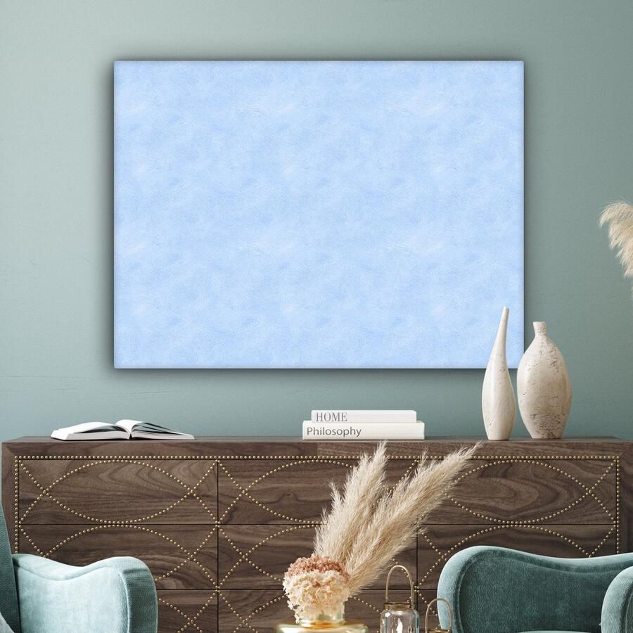 OneMillionCanvasses Canvas Schilderij Inductie beschermer Leer Blauw Dierenhuid 120x90 cm Wanddecoratie - Foto 3