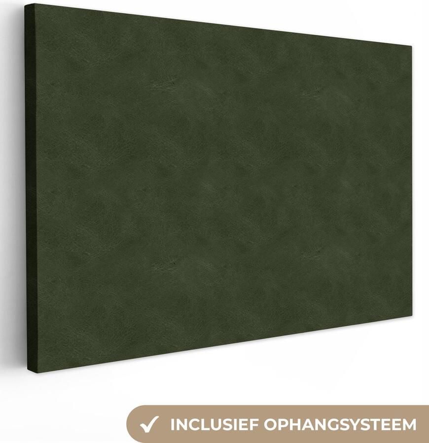 OneMillionCanvasses Canvas Schilderij Inductie beschermer Leer Groen Dierenhuid 30x20 cm Wanddecoratie - Foto 3