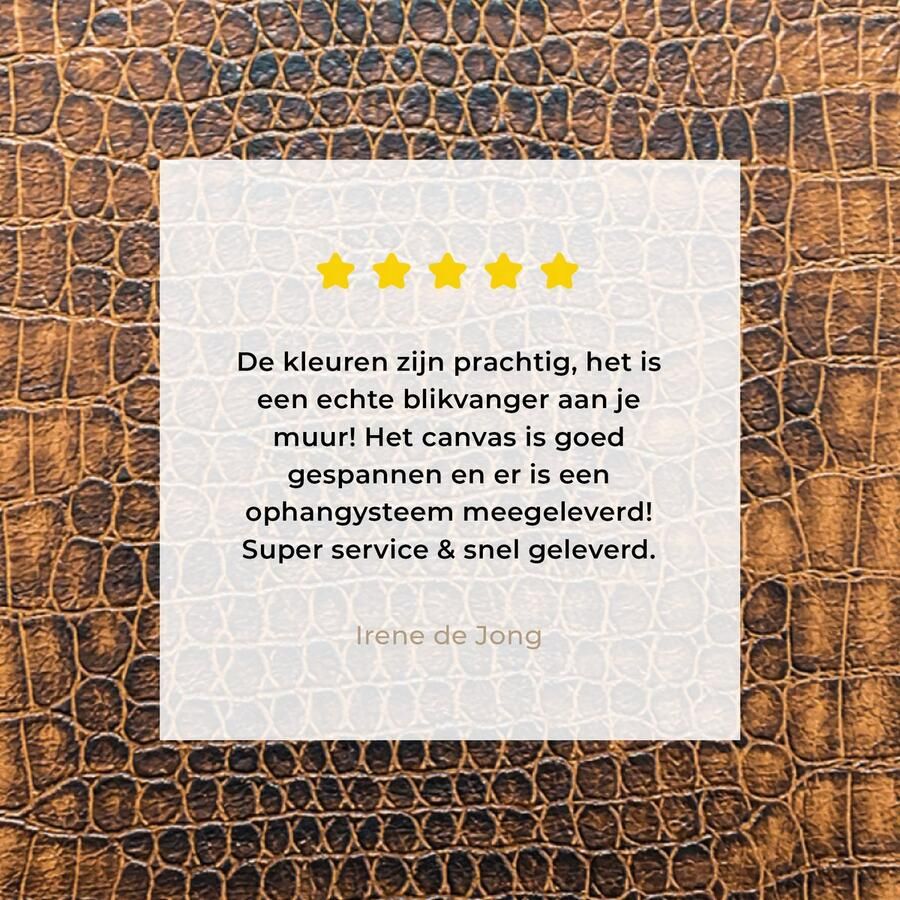 OneMillionCanvasses Canvas Schilderij Inductie beschermer Leer Oranje Dierenhuid 20x20 cm Wanddecoratie - Foto 2