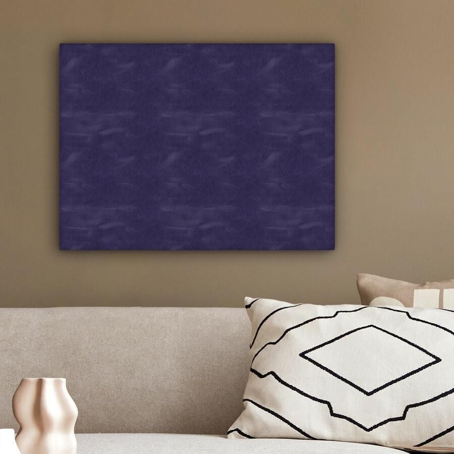 OneMillionCanvasses Canvas Schilderij Inductie beschermer Leer Paars Dierenhuid 40x30 cm Wanddecoratie
