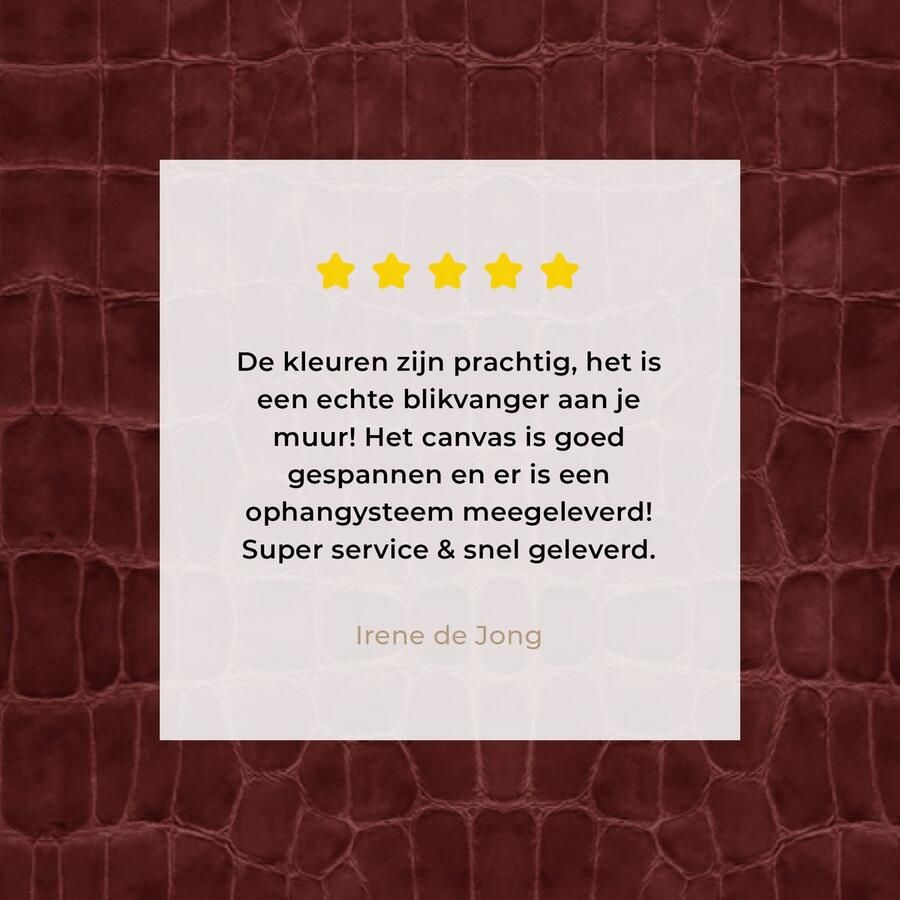 OneMillionCanvasses Canvas Schilderij Inductie beschermer Leer Rood Dierenhuid 60x40 cm Wanddecoratie