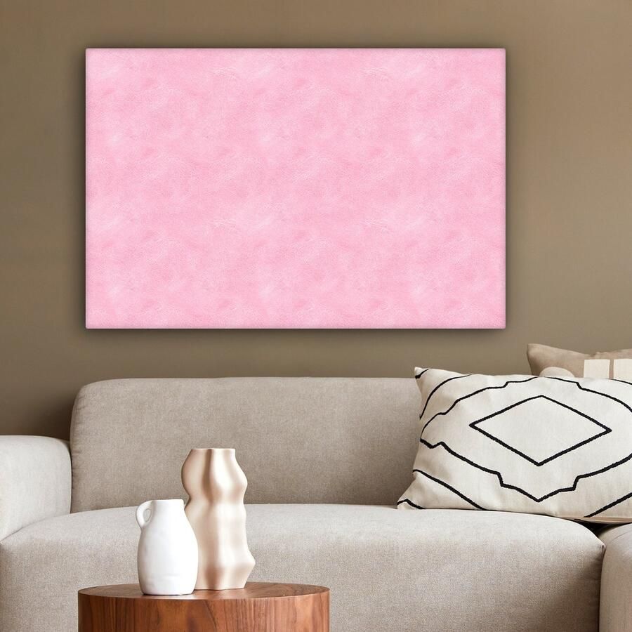 OneMillionCanvasses Canvas Schilderij Inductie beschermer Leer Roze Dierenhuid 60x40 cm Wanddecoratie