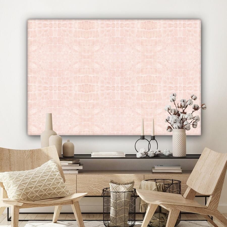 OneMillionCanvasses Canvas Schilderij Inductie beschermer Leer Structuur Dierenhuid 120x80 cm Wanddecoratie - Foto 9