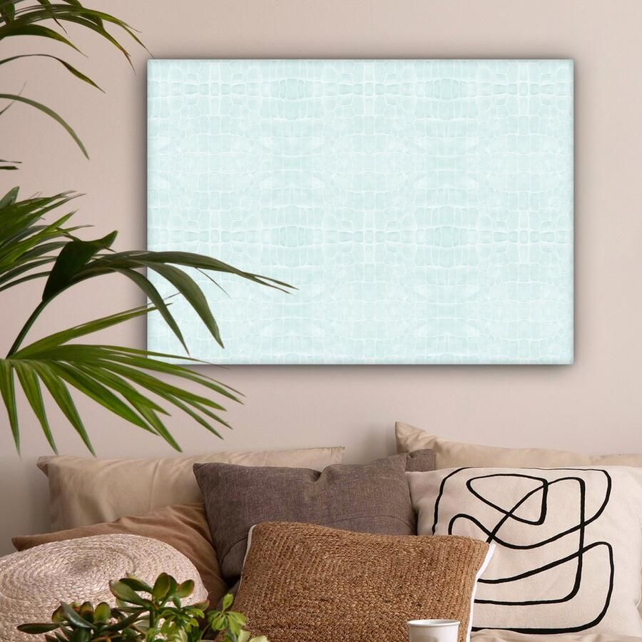 OneMillionCanvasses Canvas Schilderij Inductie beschermer Leer Structuur Dierenhuid 80x60 cm Wanddecoratie