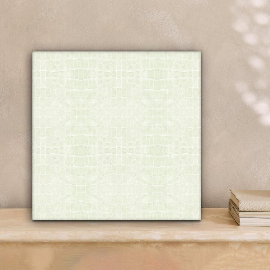 OneMillionCanvasses Canvas Schilderij Inductie beschermer Leer Structuur Dierenhuid 20x20 cm Wanddecoratie