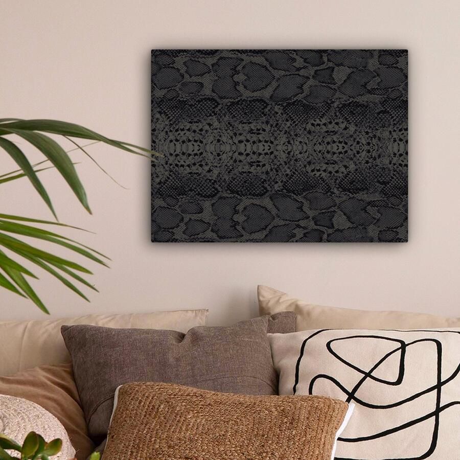 OneMillionCanvasses Canvas Schilderij Inductie beschermer Leer Structuur Dierenhuid 40x30 cm Wanddecoratie - Foto 3