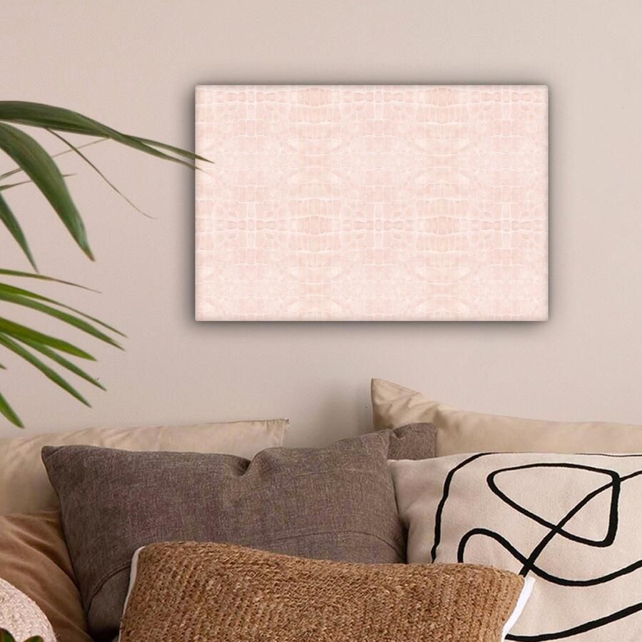 OneMillionCanvasses Canvas Schilderij Inductie beschermer Leer Structuur Dierenhuid 30x20 cm Wanddecoratie - Foto 3