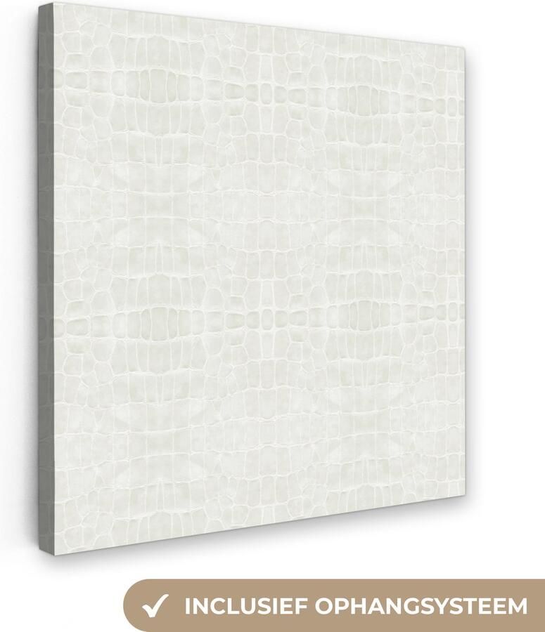 OneMillionCanvasses Canvas Schilderij Inductie beschermer Leer Structuur Dierenhuid 20x20 cm Wanddecoratie - Foto 3
