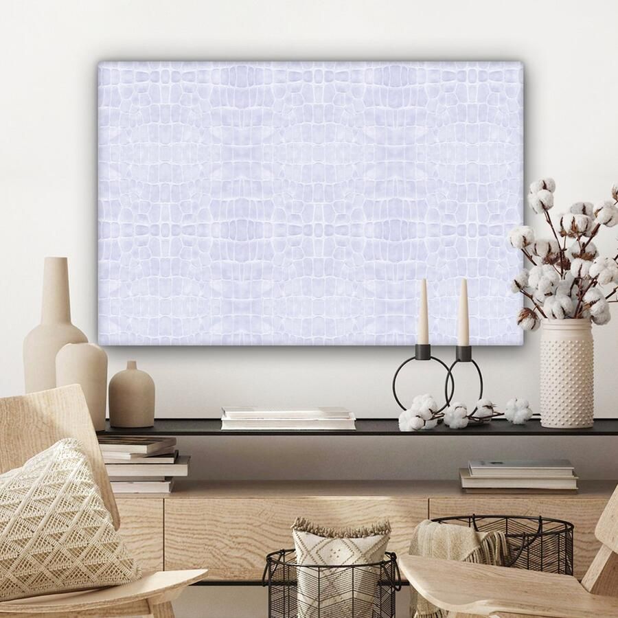 OneMillionCanvasses Canvas Schilderij Inductie beschermer Leer Structuur Dierenhuid 60x40 cm Wanddecoratie - Foto 4