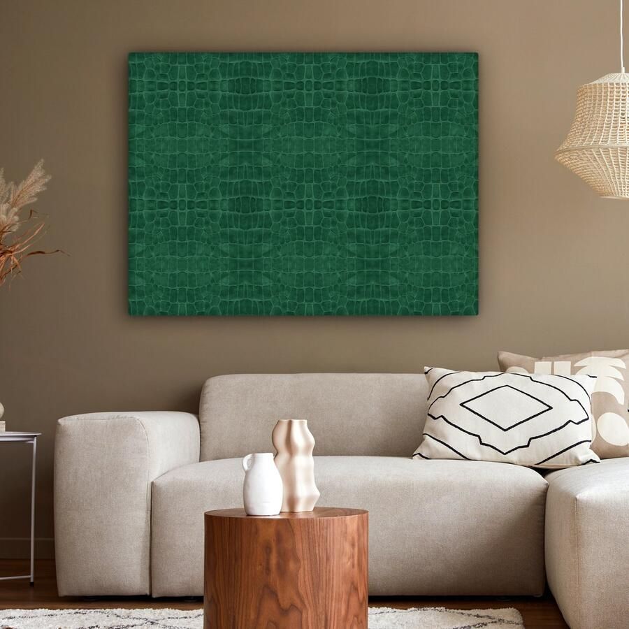 OneMillionCanvasses Canvas Schilderij Inductie beschermer Leer Structuur Dierenhuid 120x90 cm Wanddecoratie