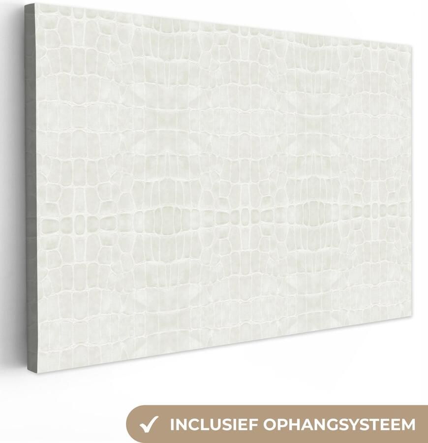 OneMillionCanvasses Canvas Schilderij Inductie beschermer Leer Structuur Dierenhuid 120x80 cm Wanddecoratie - Foto 7