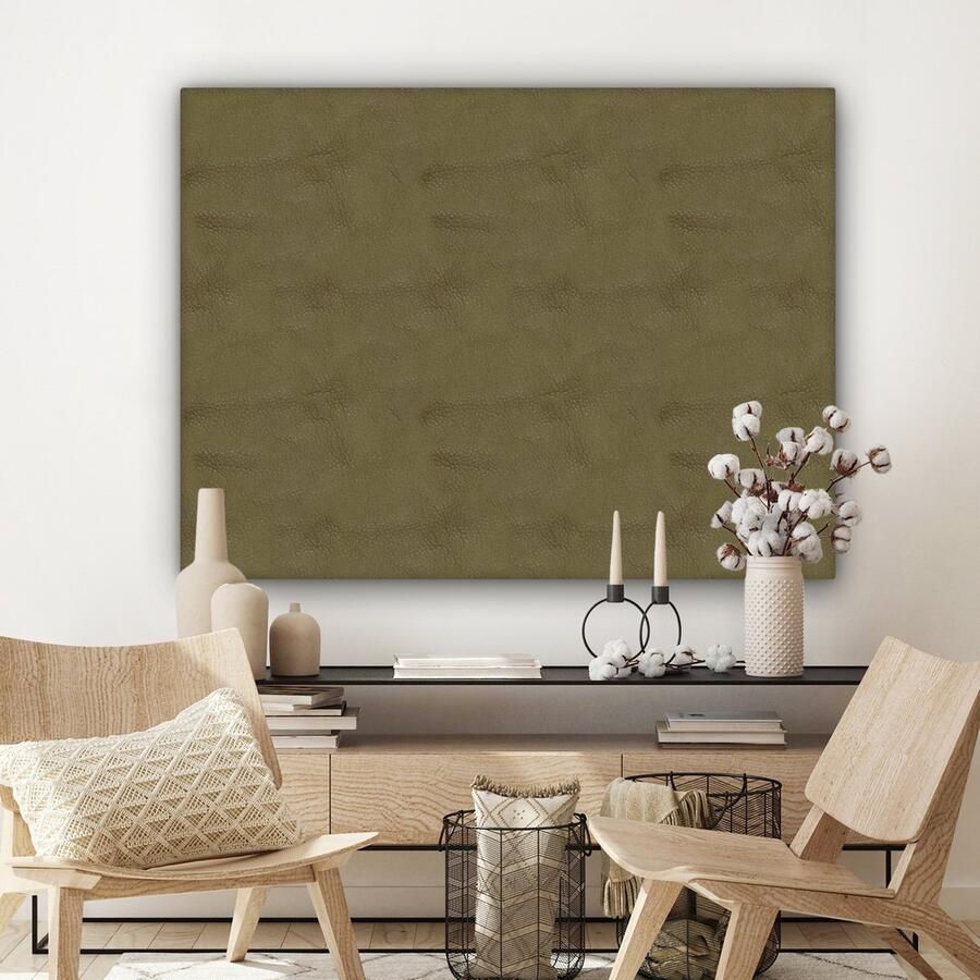 OneMillionCanvasses Canvas Schilderij Leer Structuur Dierenhuid 120x90 cm Wanddecoratie