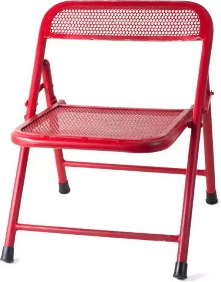 Only natural Fairtrade Klapstoel Rood 36x36x43cm