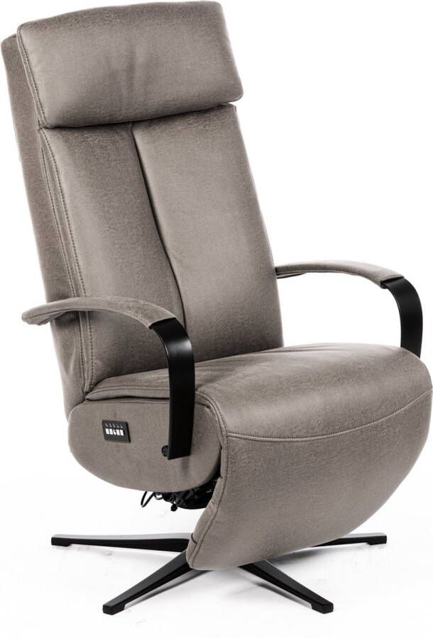 Onstein Meubelen Genua Relaxfauteuil Elektrisch Verstelbaar met Accu Optimaal Zitcomfort Nosagvering voor extra Ontspanning Relax Fauteuil Relaxstoel met Armleuning Cognac