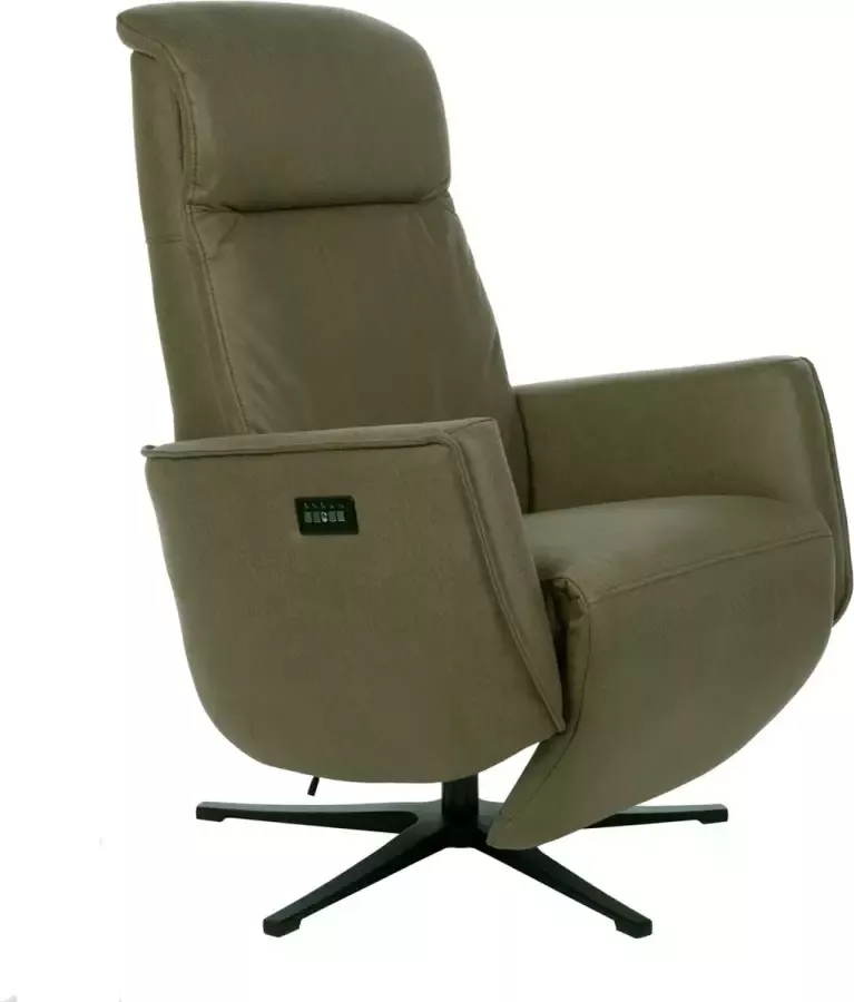 Onstein Meubelen Lazio Relaxfauteuil Elektrisch Verstelbaar met Accu Optimaal Zitcomfort Nosagvering voor extra Ontspanning Relax Fauteuil Relaxstoel met Armleuning Cognac Bruin