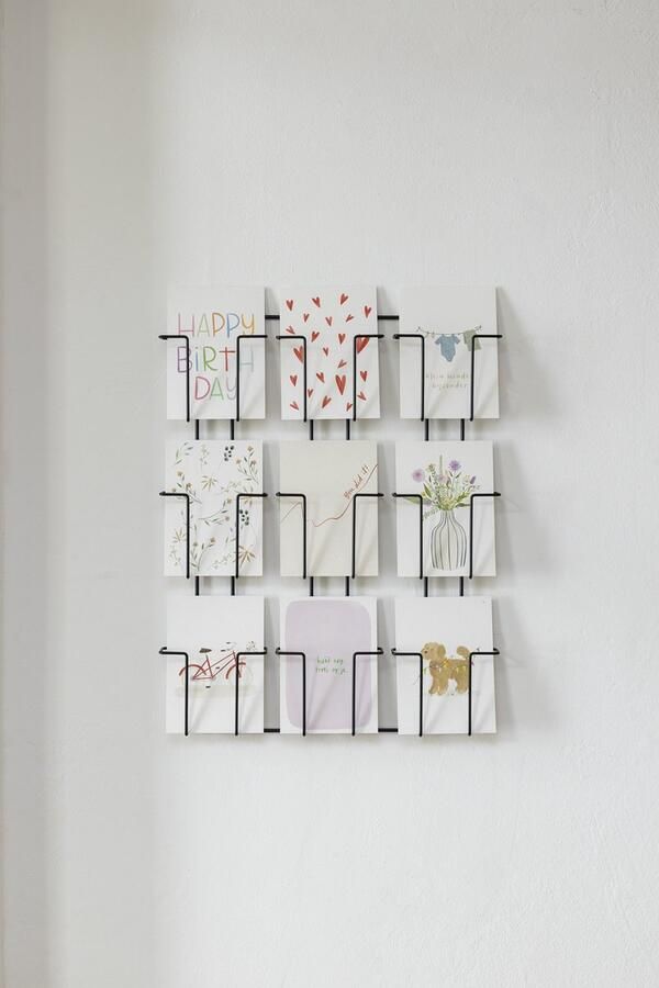 Ook4thuis Zwart kaartenrek voor 9x A6 kaarten portrait