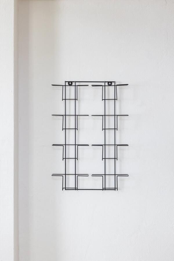 Ook4thuis Zwart wandrek kaartenrek voor 8 postkaarten of foto's A6-formaat (10 X 15 cm)