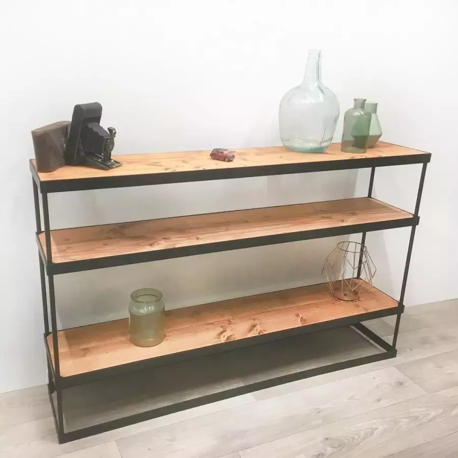 Wibema Meubelen Robuuste industriële sidetable Philadelphia 125 x 30 x 80 cm Handgemaakt