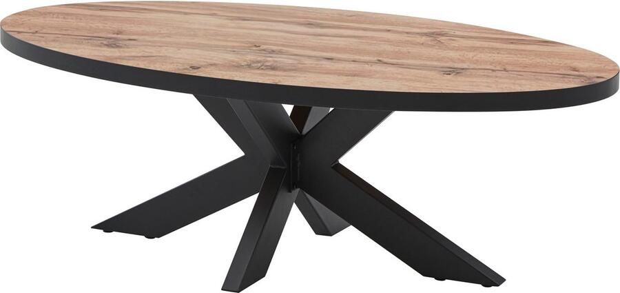 Oosterlynck Belfurn salontafel ovaal 130x70cm elegant in canada eik decor