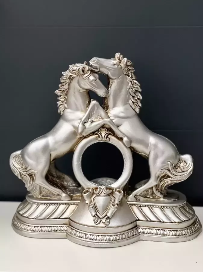 OPALSTORE Decoratieve beeldje Paarden Bureau Zilver