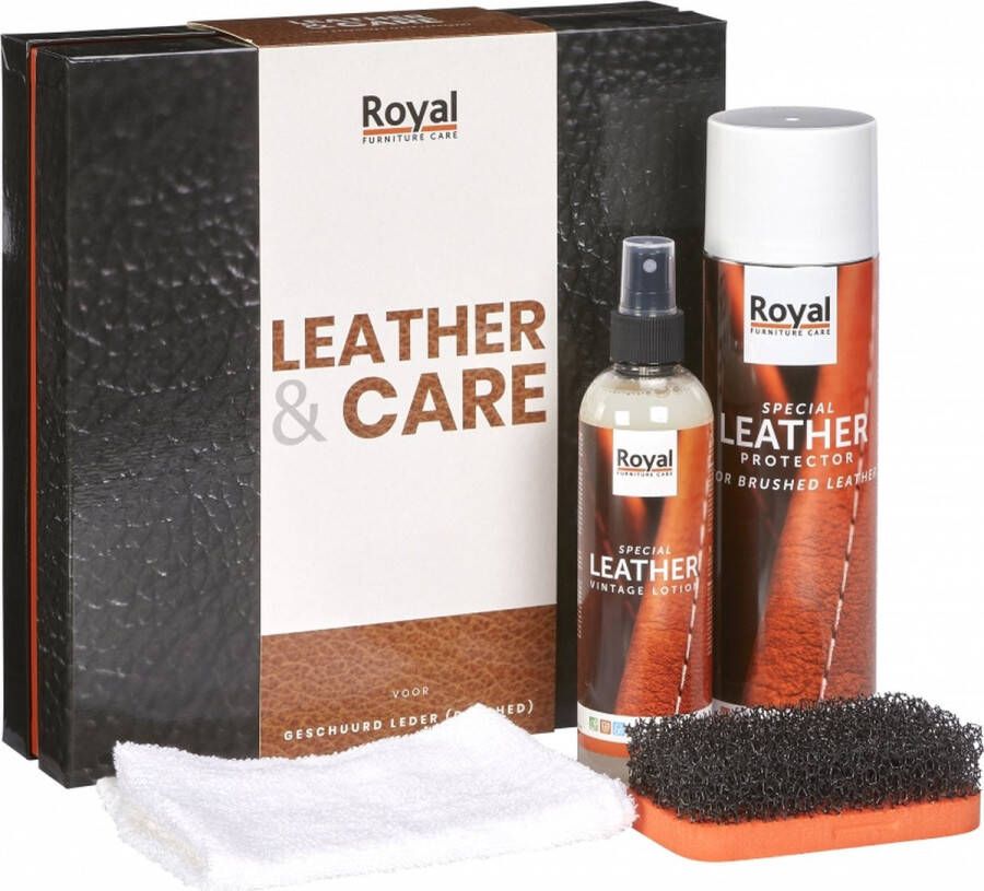 Oranje Furniture Care Onderhoudsmiddel First Class Brushed Leather Kit Katoen Wit 0 x 0 x 0 cm (BxHxD) - Foto 2