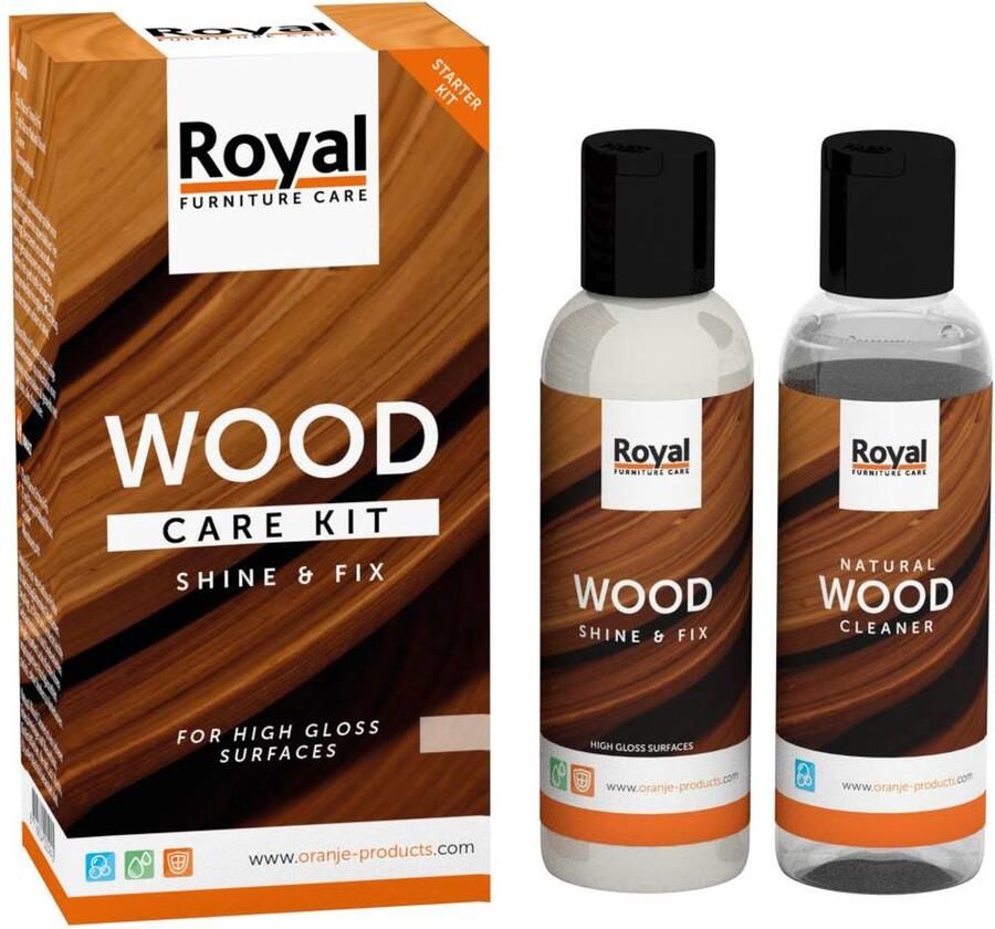 Royal furniture care Starterkit Shin en Fix + Cleaner-2x 75 ml-Transparant-Vloeistof