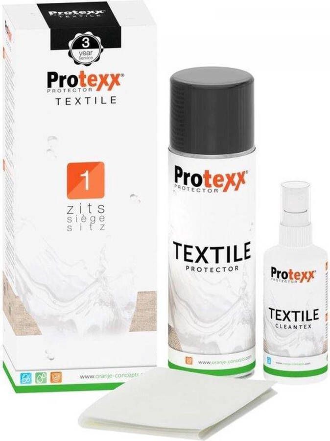 Oranje Furniture Care Protexx Textiel set 5 jaar voor 1 zits Textile Reiniging & onderhoud