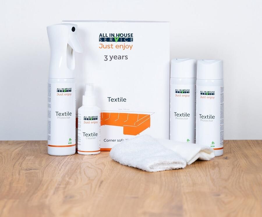 Oranje furniture All in House Service Textile Corner Sofa XL 3 jaar