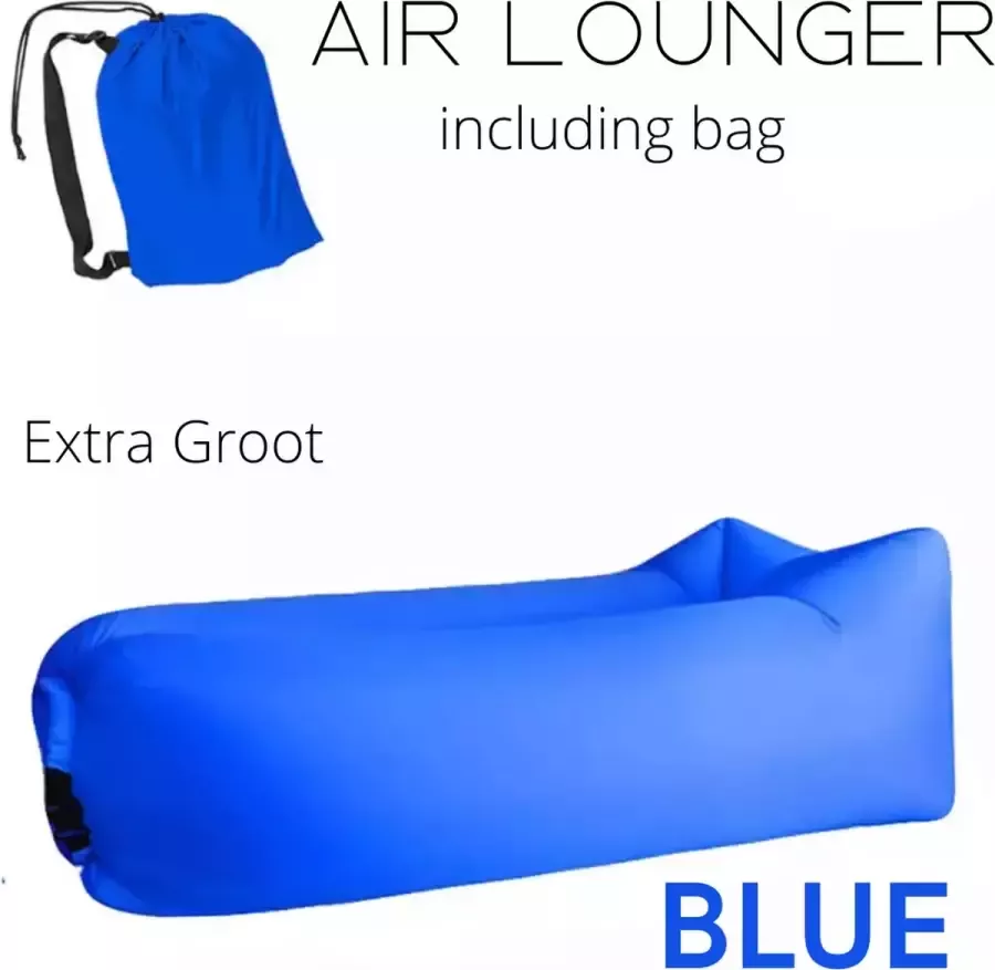 Orianthy Air lounger blauw || Lucht zak|| opblasbare zitzak || XL|| Ligzak|| seatzac|| Chillbag