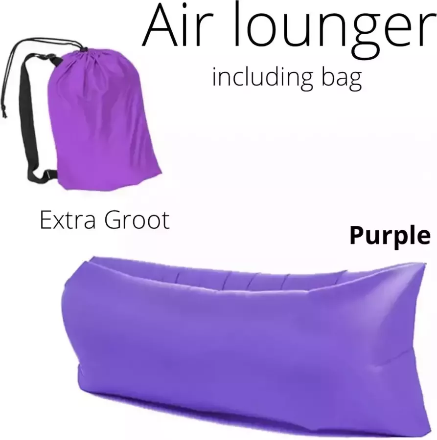 Orianthy Air lounger paars || Lucht zak|| opblasbare zitzak || XL|| Ligzak|| seatzac|| Chillbag