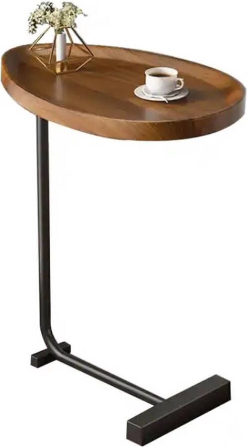 Orion Store C vormige Bijzettafel Sofa Einde Tafel Metalen C-Vormige Salontafel Tafel Modern Design Salontafel Bijzettafel Voor Café 63cm*45cm*33cm