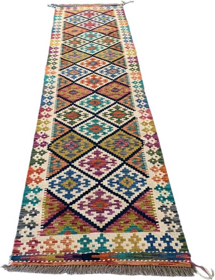 Orion Store Tapijt Rug Kilim Handgemaakte Kelim Authentiek Cadeau Speciaal Cadeau Uniek Cadeau Speciaal Present Handgemaakt Vloerkleed Afmetingen: 280 cm * 80 cm